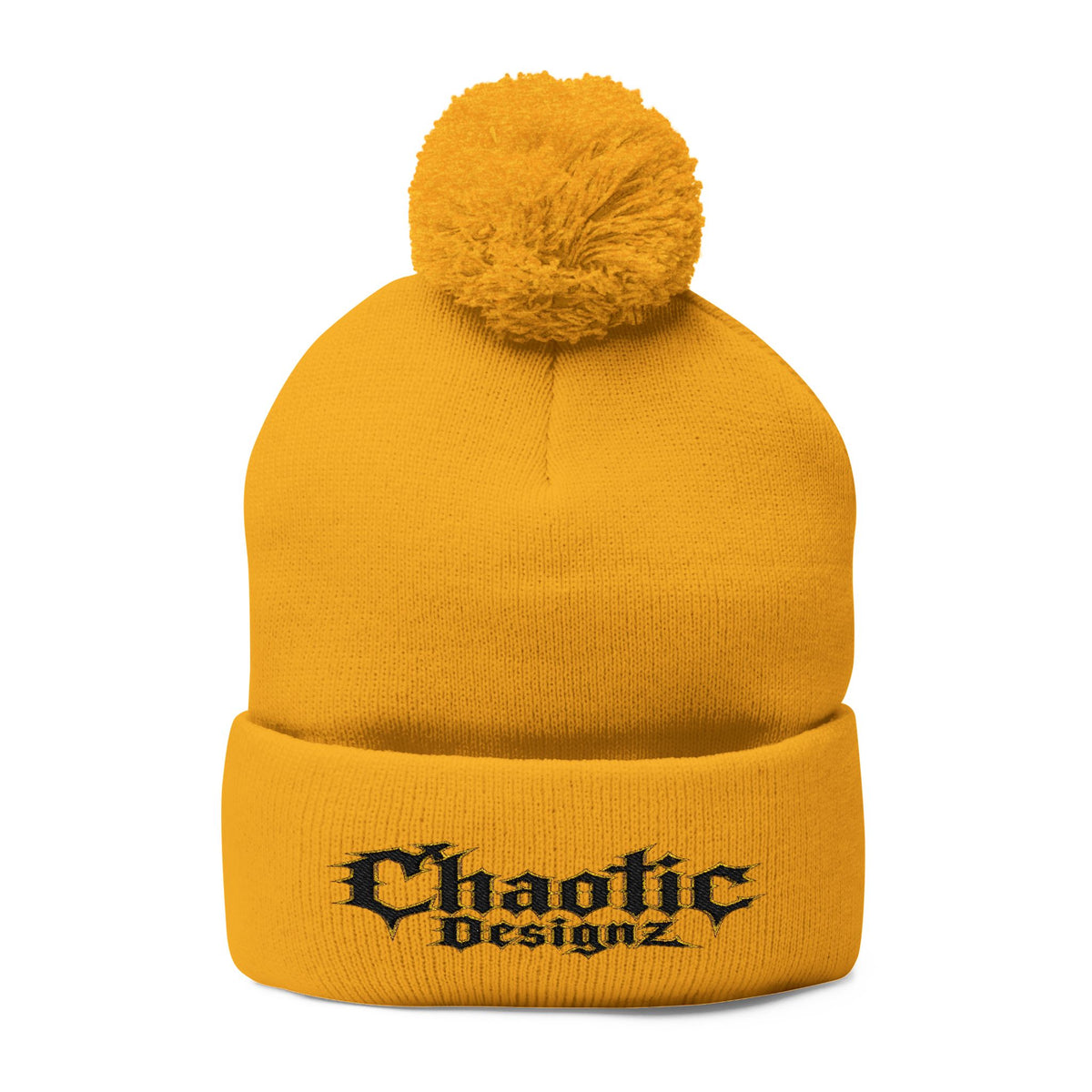 Pom-Pom Knit Cap (Embroidery)