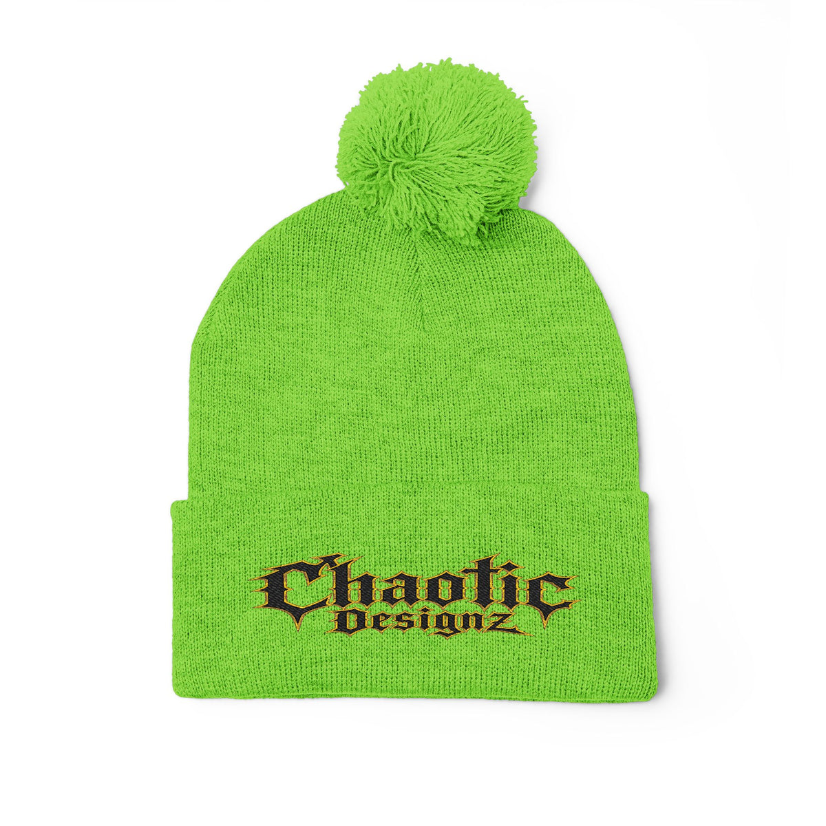 Pom-Pom Knit Cap (Embroidery)