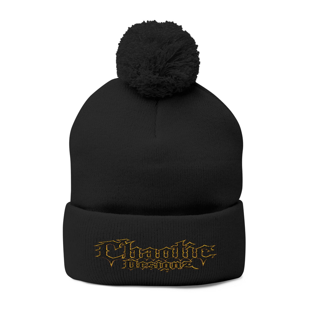 Pom-Pom Knit Cap (Embroidery)