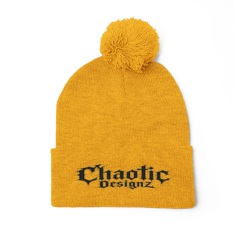 Pom-Pom Knit Cap (Embroidery)