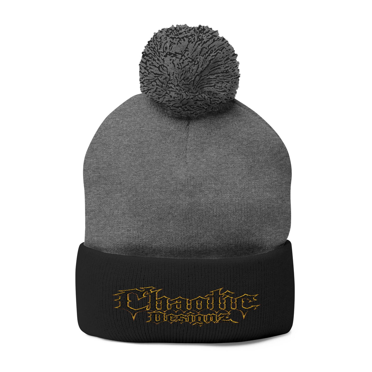 Pom-Pom Knit Cap (Embroidery)