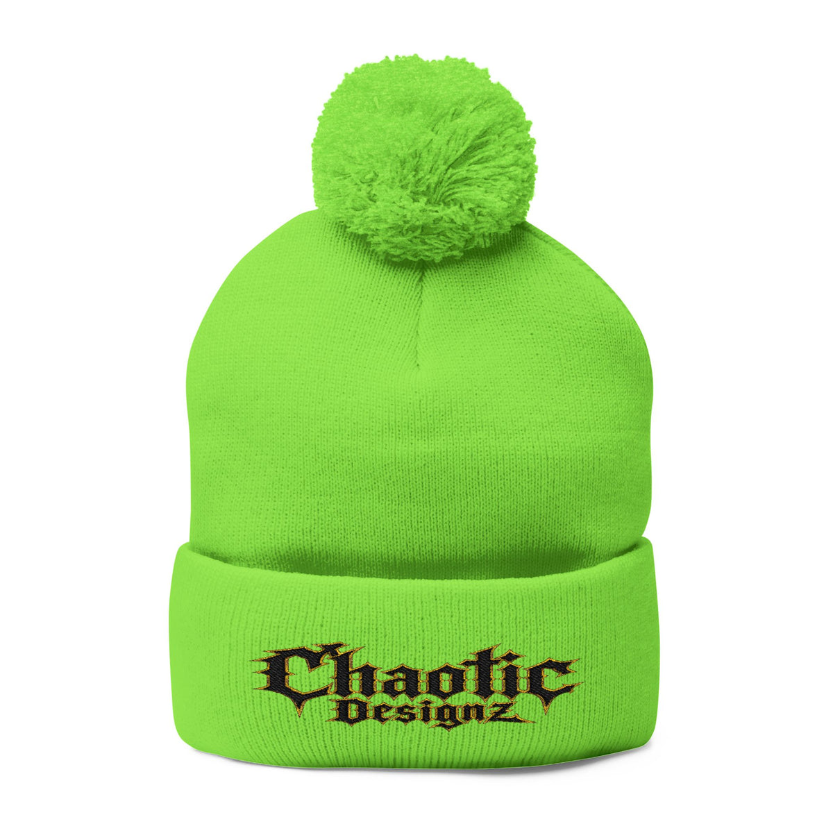 Pom-Pom Knit Cap (Embroidery)